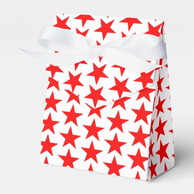 Caja Para Regalos Pequeñas estrellas rojas (Front Side)