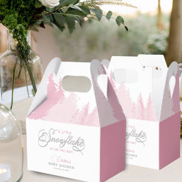 Caja Para Regalos Pequeño Baby Shower de invierno con copo de nieve