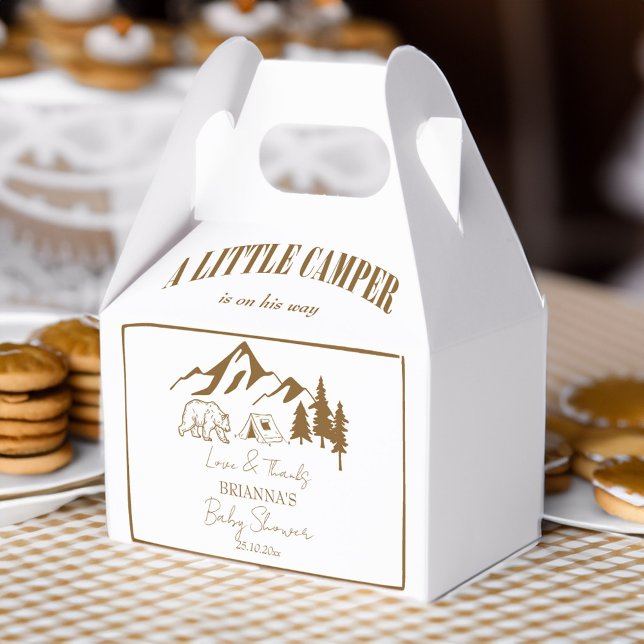 Caja Para Regalos Pequeño campista de aventura boho de bebé ducha (Little camper mountain  adventure boho baby shower favors personalized favor boxes)