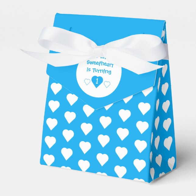 Caja Para Regalos Pequeño corazón primer cumpleaños (Front Side)
