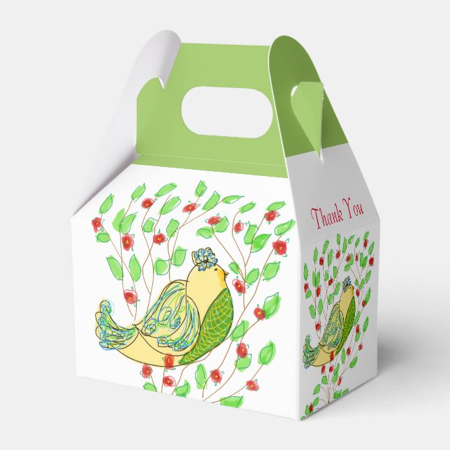 Caja Para Regalos Pequeño diseño artístico de aves (Front Side)