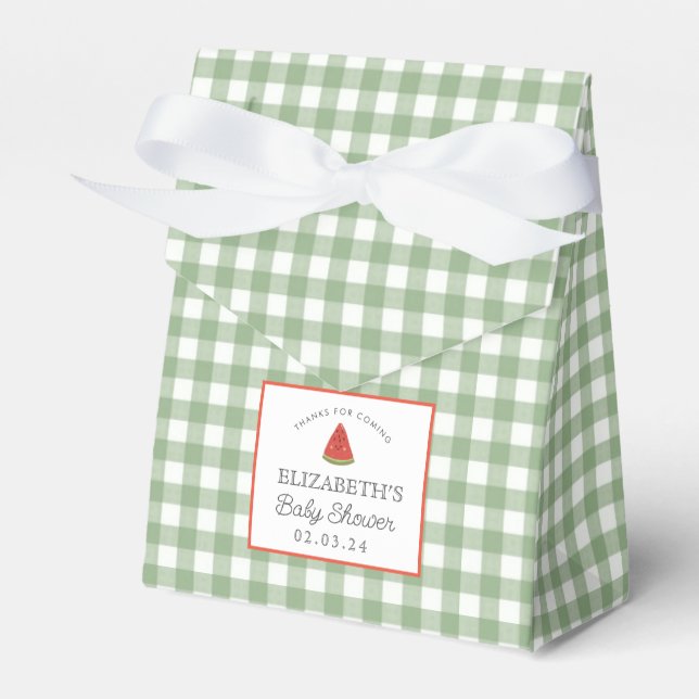 Caja Para Regalos Pequeño dulce sandía Baby Shower (Front Side)