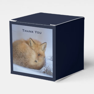 Caja Para Regalos Pequeño Fox Maldita Foto De Invierno Gracias