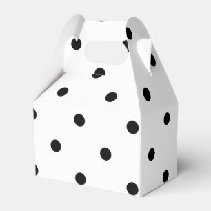 Caja Para Regalos Pequeño modelo de lunares: Negro y blanco