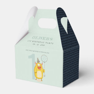 Caja Para Regalos Pequeño Monstruo Amarillo Cuto Cualquier Cumpleaño
