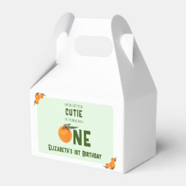Caja Para Regalos Pequeño Naranja Cutie Primer cumpleaños