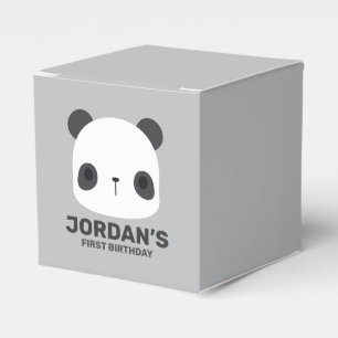 Caja Para Regalos Pequeño oso oso panda con nombre personalizado