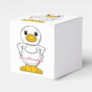 Caja Para Regalos Pequeño pato blanco en pie de trueno