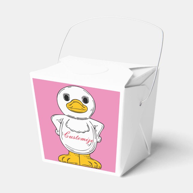 Caja Para Regalos Pequeño pato blanco en pie de trueno (Front Side)