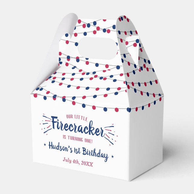 Caja Para Regalos Pequeño Rastreador 4 De Julio Fiesta De Cumpleaños (Front Side)