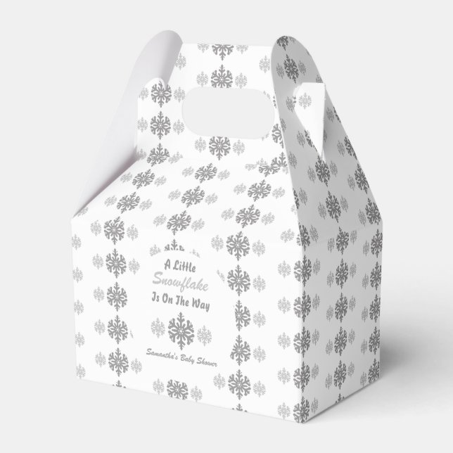 Caja Para Regalos Pequeño Snowflake En El Camino (Front Side)