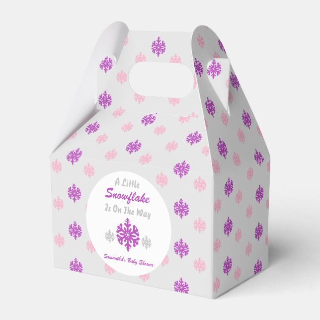 Caja Para Regalos Pequeño Snowflake En El Camino (Front Side)