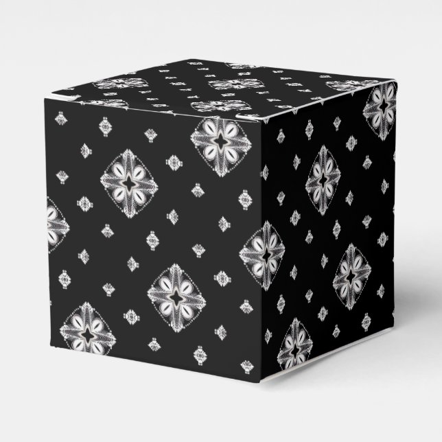 Caja Para Regalos Pequeños copos de nieve y cristales (Costado Anverso)