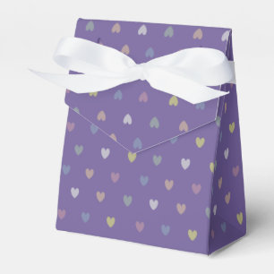 Caja Para Regalos Pequeños corazones de polka en morado ultrvioleta
