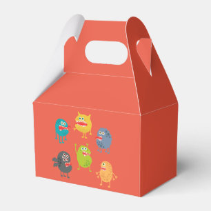 Caja Para Regalos Pequeños monstruos graciosos