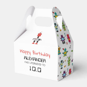 Caja Para Regalos Pequeños y coloridos Robots Niños Robot Fiesta de