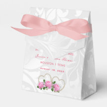 Perla Corazones y Rosas Damasco Boda