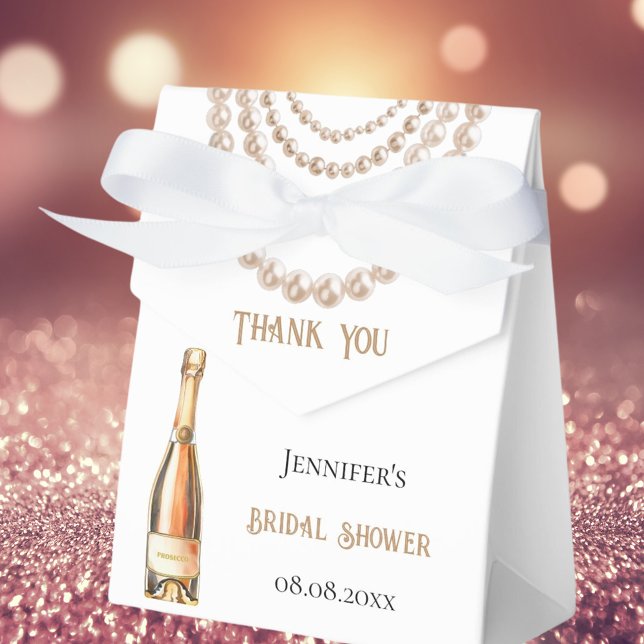 Caja Para Regalos Perlas de ducha de novia Prosecco elegante (Subido por el creador)