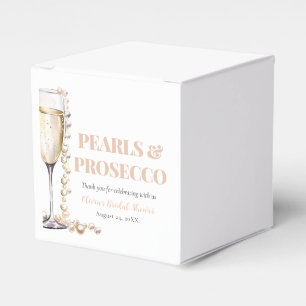 Caja Para Regalos Perlas de oro elegantes y ducha de novia Prosecco