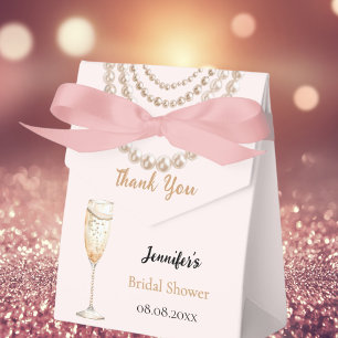Caja Para Regalos Perlas para Desayuno de Novia Prosecco burbujas ro