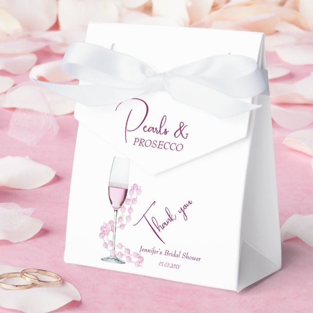 Caja Para Regalos Perlas & Prosecco Boda Elegante Moderna (Boda)