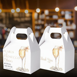 Caja Para Regalos Perlas Y Prosecco Elegante Despedida de Soltera