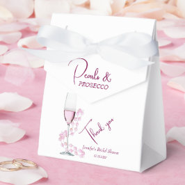 Caja Para Regalos Perlas y Prosecco Moderno Elegante Ducha Bridal