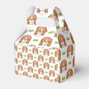 Caja Para Regalos Perro Beagle Cute Acuarela