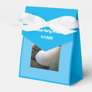Caja Para Regalos Perro de cachorro blanco suave dormido Fiesta azul