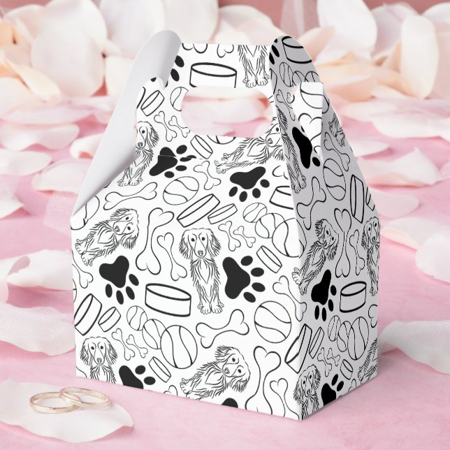 Caja Para Regalos Perro de Dachshund Sausage, de larga tradición (Boda)