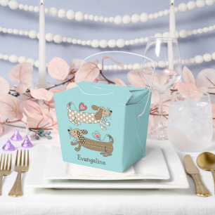 Caja Para Regalos Perro de salchicha personalizado Dachshund