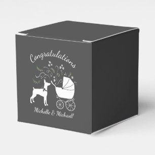Caja Para Regalos Perro Dobermann Baby Shower Puppy Dobie Pinscher