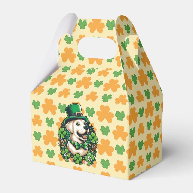Caja Para Regalos Perro lindo del Día de San Patricio (Front Side)
