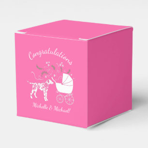 Caja Para Regalos Perro porcino dálmata de Baby Shower