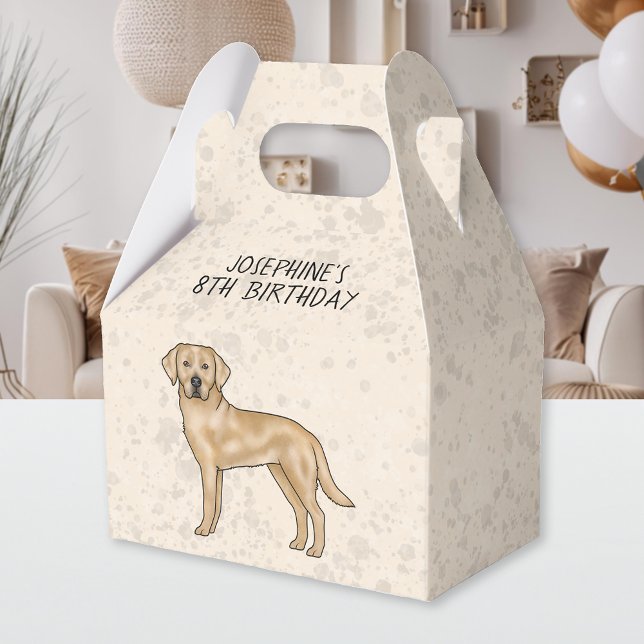Caja Para Regalos Perro Retriever Labrador Amarillo Cumpleaños Perso (Subido por el creador)