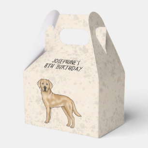Caja Para Regalos Perro Retriever Labrador Amarillo Cumpleaños Perso