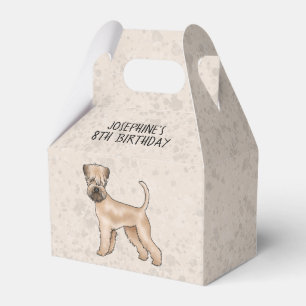Caja Para Regalos Perro Terrier En Bebida De Ruedas Con Recubrimient