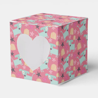 Caja Para Regalos Perros, estrellas y flores