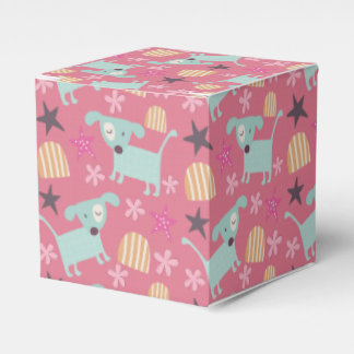 Caja Para Regalos Perros, estrellas y flores