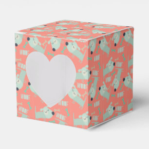 Caja Para Regalos Perros y huesos de madera