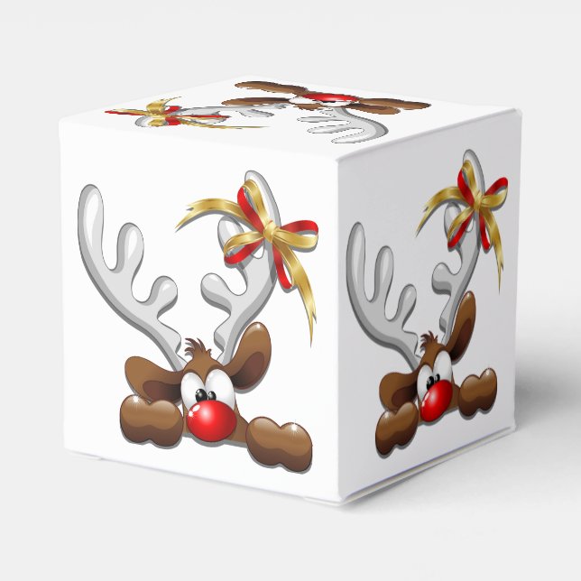 Caja Para Regalos Personaje de Navidades divertidos y desconcertados (Reverso Costado)