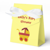 Personaliza, amarillo brillante, cochecito rojo