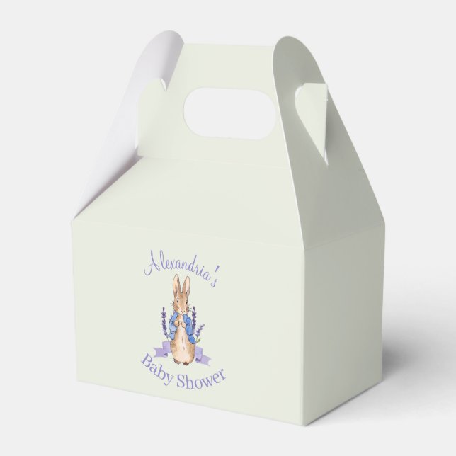 Caja Para Regalos Personaliza el conejo clásico de bebé shower (Front Side)