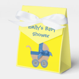 Caja Para Regalos Personaliza la ducha de bebé con carro de bebé azu