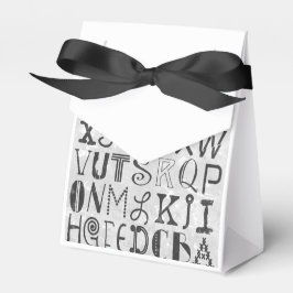 Caja Para Regalos Personalizable Alphabet Typography Favorito Box