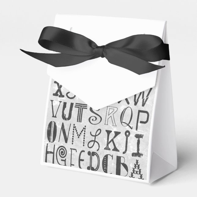 Caja Para Regalos Personalizable Alphabet Typography Favorito Box (Front Side)