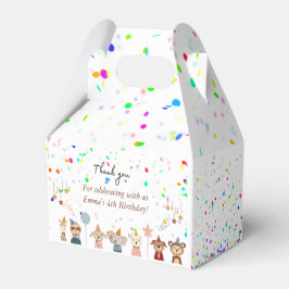 Caja Para Regalos Personalizable de animales fiestas