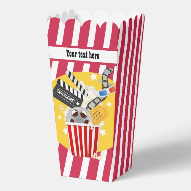 Caja Para Regalos Personalizable de películas de palomitas de maíz (Reverso )