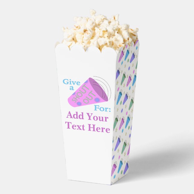 Caja Para Regalos Personalizable Dé Un Grito A Popcorn (apareció)