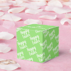 Caja Para Regalos Personalizable Feliz Easter Green